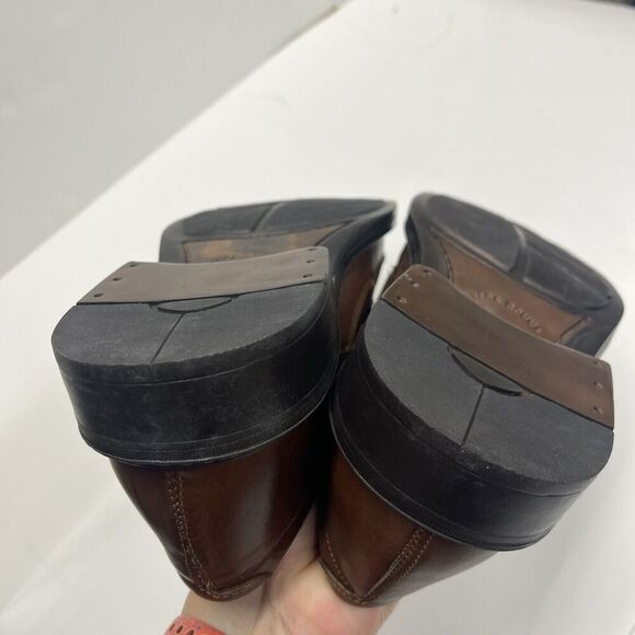 Structure Shoe Brown Leather Vera Gomma Men's 12D Dress Shoe Made In Italy - Picture 14 of 14